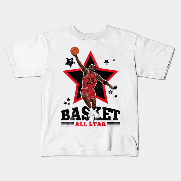 Jordan Basketball His Airness Chicago 23 All Star Kids T-Shirt by TEEWEB